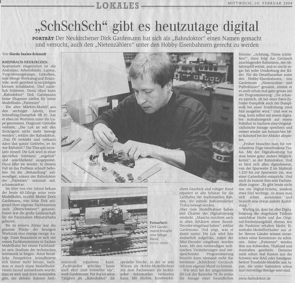 Pressebericht Bonner Genaral Anzeiger vom 20.02.2008